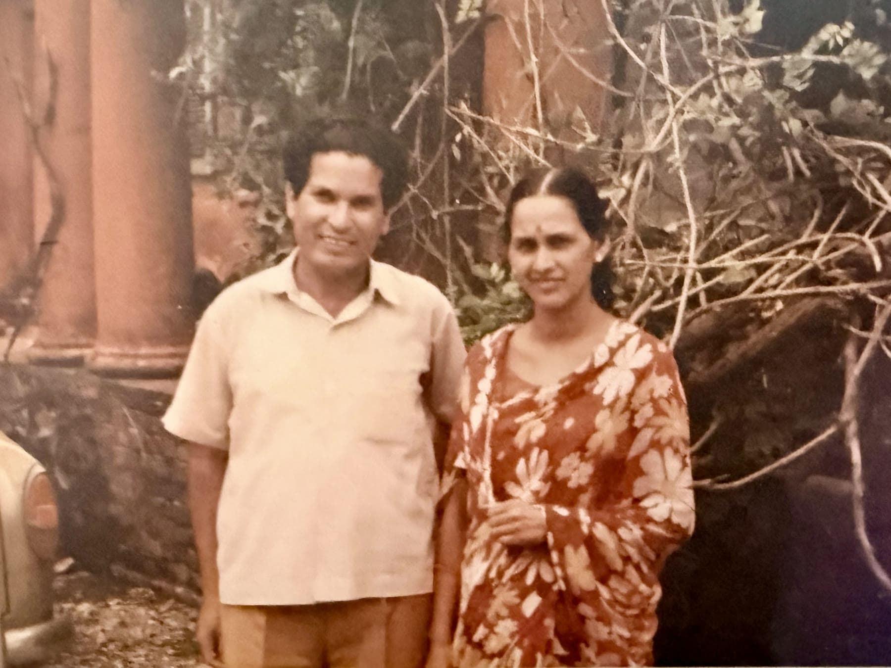 Shail Bhatt and Dr. Haridutt Bhatt Shailesh together outdoors